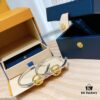 692fd12b99f2d84055c89f02 LV 2022 New Arrival Gold and Silver Dual-Tone Crescent Hook Earrings Louis Vuitton Luxury Custom Thick Gold Plating One-to-One Craftsmanship