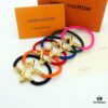 692fd12d99f2d84055c89f07 LV Braided Bracelet in Colorful Volt Play 18K Gold Bracelet with Interlocking L and V Motif