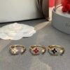 692fd13999f2d84055c89f20 New Arrival Louis Vuitton LV Mother-of-Pearl Clover Double Flower Ring Set, Minimalist and Elegant Style, Classic Versatile Jewelry, Premium German-Imported V Gold Plated with Thick Gold Coating, Default Rose Gold, Available in Yellow and White Gold