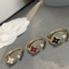 692fd13d99f2d84055c89f23 New Arrival Louis Vuitton LV Mother-of-Pearl Clover Double Flower Ring Set, Minimalist and Elegant Style, Classic Versatile Jewelry, Premium German-Imported V Gold Plated with Thick Gold Coating, Default Rose Gold, Available in Yellow and White Gold