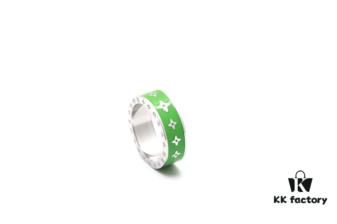New Arrival Louis Vuitton RAINBOW CHARMS Ring Set - Enamel Ring with LV Letter and Classic Pattern