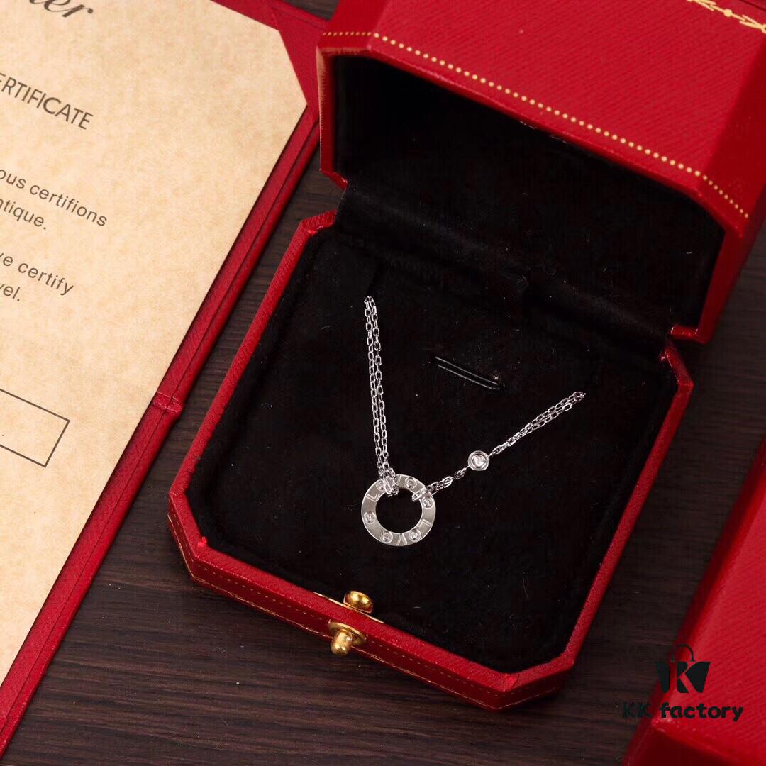 692fd18299f2d84055c89fbf Cartier Love Collection New Diamond-Embedded Double-Sided Necklace