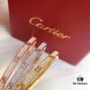 692fd19099f2d84055c89fe4 Cartier Narrow Style Diamond-Paved Bracelet, S925 Sterling Silver with Thick Gold Plating, Rose Gold/Gold/Platinum, Adjustable Fit, Celebrity-Inspired Design