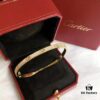 692fd19199f2d84055c89fe5 Cartier Narrow Style Diamond-Paved Bracelet, S925 Sterling Silver with Thick Gold Plating, Rose Gold/Gold/Platinum, Adjustable Fit, Celebrity-Inspired Design