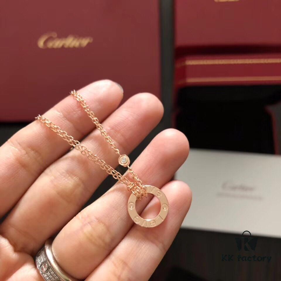 692fd19699f2d84055c89ff5 Cartier Z Necklace, Authentic Gold and Diamond Version, Love Collection, Exquisite Double-Layer Chain Design