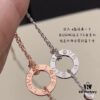 692fd19699f2d84055c89ff6 Cartier Z Necklace, Authentic Gold and Diamond Version, Love Collection, Exquisite Double-Layer Chain Design