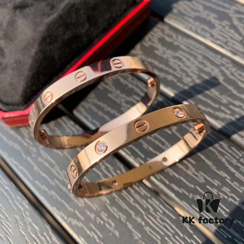 692fd19999f2d84055c89fff Cartier Love Screw Bracelet Size 16-21, Consistent Inner and Outer Color, Non-Fading with Outer Layer Plated in 18K Gold