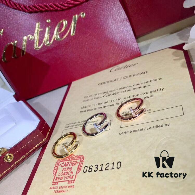 Solid 925 Cartier Nail Single Wrap Diamond Ring