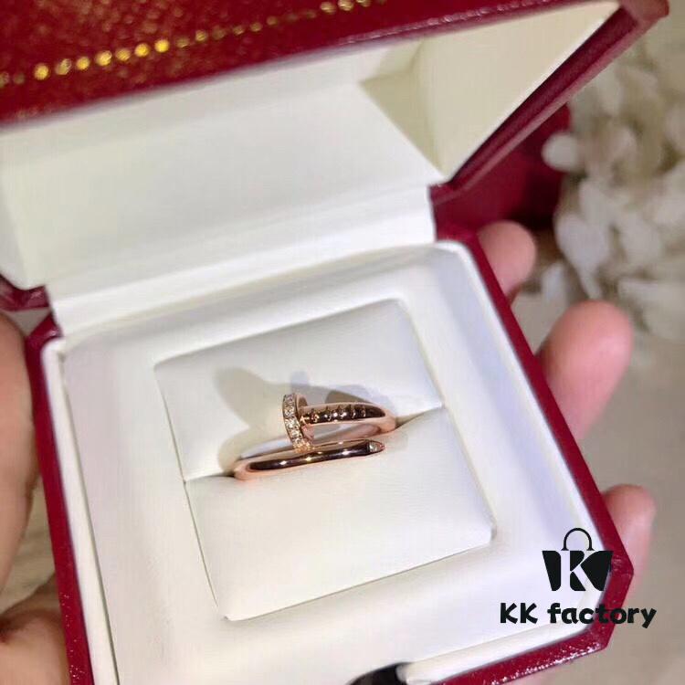 Solid 925 Cartier Nail Single Wrap Diamond Ring