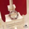 692fd19d99f2d84055c8a00c Bestseller New Arrival CARTIER Love Series Diamond-Paved Round Necklace in White Gold and Rose Gold