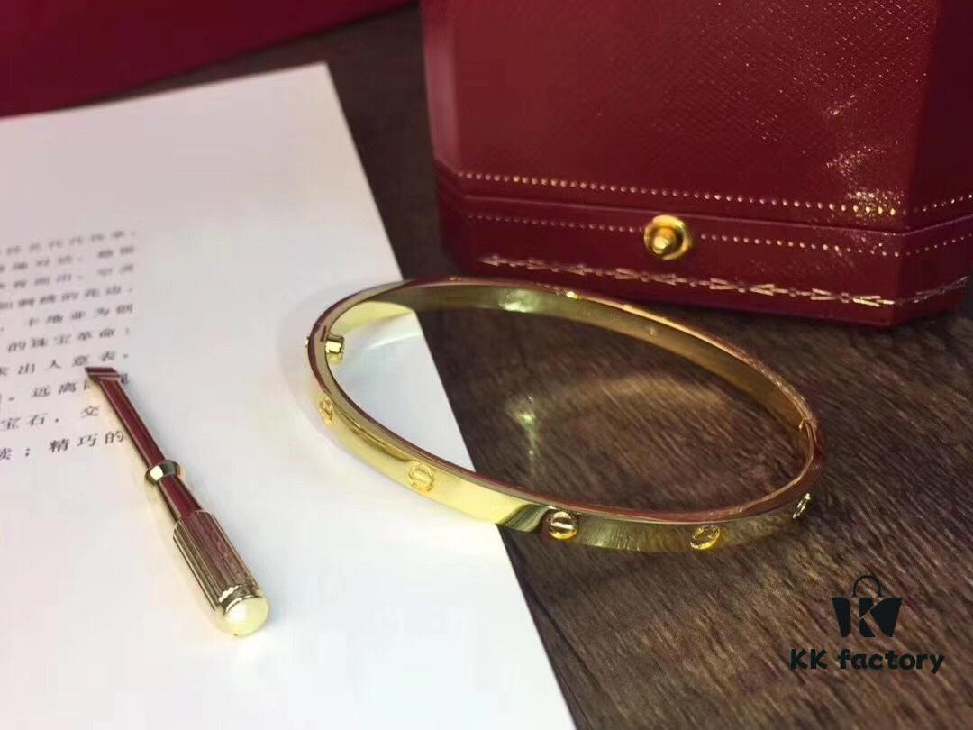 692fd1a099f2d84055c8a014 Top-Tier Purchased Cartier Love Bracelet – Newly Released Slim Design, 18K Rose/White Gold Plated, Imported High-Quality Alloy, Screw-Style Bracelet Without Diamonds