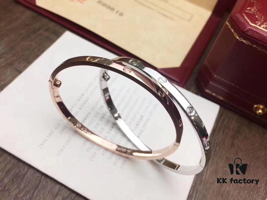 692fd1a199f2d84055c8a015 Top-Tier Purchased Cartier Love Bracelet – Newly Released Slim Design, 18K Rose/White Gold Plated, Imported High-Quality Alloy, Screw-Style Bracelet Without Diamonds