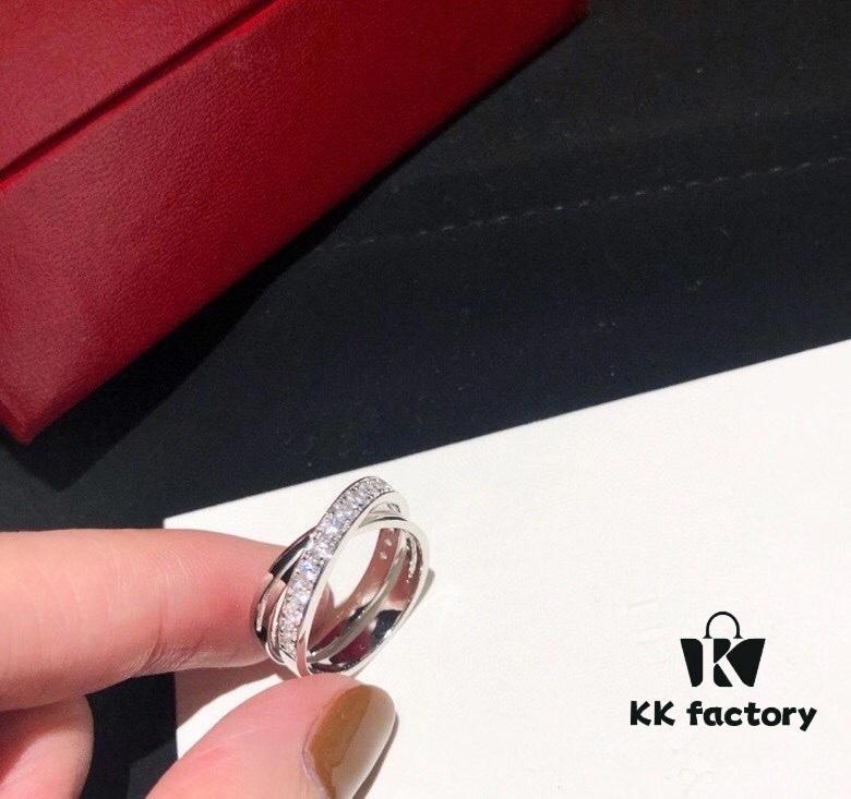 692fd1b299f2d84055c8a040 Hot Sale Celebrity Fashion Icon Same Style Cartier Etincelle De Series Cross Diamond Ring German Imported 925 Sterling Silver Micro-Pave High-Carbon Diamonds 1:1 Craftsmanship Original Logo Extremely Eye-Catching Super Bling