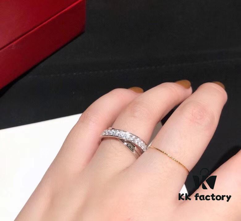692fd1b299f2d84055c8a041 Hot Sale Celebrity Fashion Icon Same Style Cartier Etincelle De Series Cross Diamond Ring German Imported 925 Sterling Silver Micro-Pave High-Carbon Diamonds 1:1 Craftsmanship Original Logo Extremely Eye-Catching Super Bling