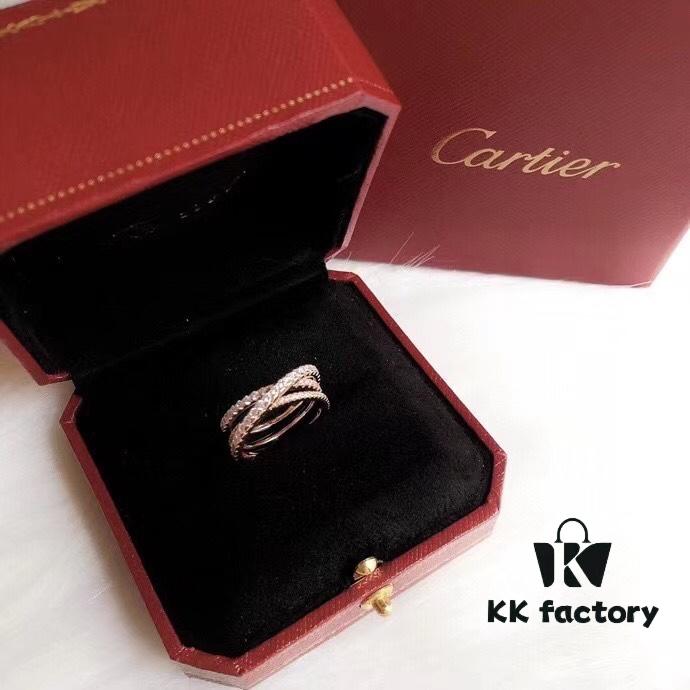 692fd1b599f2d84055c8a047 Cartier 2020 New Arrival Cross Three-Row Diamond Ring, a Timeless Design, Simple and Elegant, Versatile and Sophisticated, Crafted with Premium German Imported S925 Sterling Silver Plated with Thick Gold