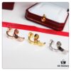 692fd1b999f2d84055c8a050 Cartier Love Earrings Studs, Rose Gold, White Gold, Yellow Gold, Original Saucer Backs, German Imported Silver with Thick Gold Plating