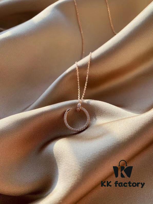 692fd1c099f2d84055c8a063 Cartier Juste un Clou Nail Necklace in 925 Silver with Heavy Plating of 18K Rose Gold