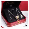 692fd1c499f2d84055c8a06e Cartier-style Classic Three-Ring Adjustable Necklace S925 Sterling Silver Plated 18K Real Gold with Imported Simulated Diamonds, Luxury Dual-Tone Plating, Detachable for Versatile Styling