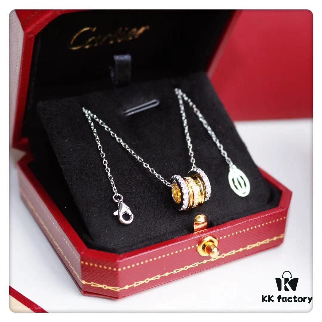 692fd1c499f2d84055c8a06e Cartier-style Classic Three-Ring Adjustable Necklace S925 Sterling Silver Plated 18K Real Gold with Imported Simulated Diamonds, Luxury Dual-Tone Plating, Detachable for Versatile Styling