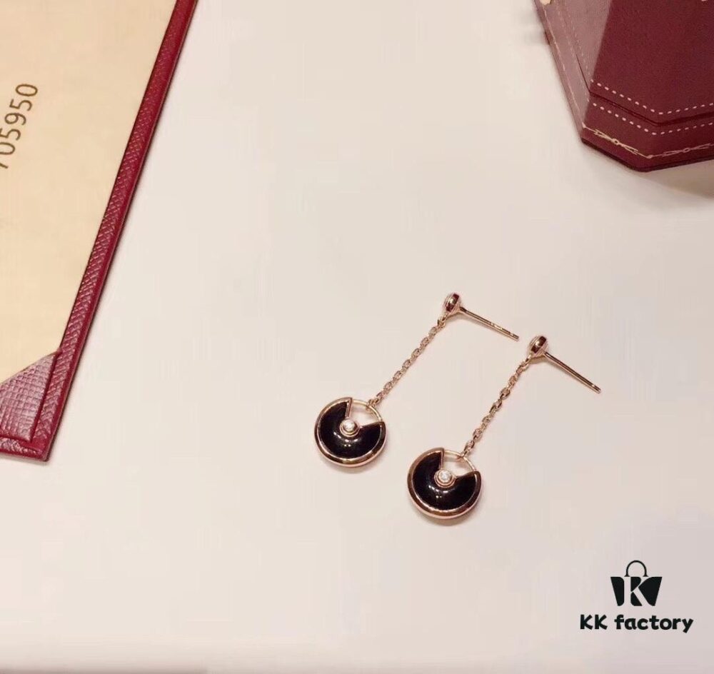 692fd1c799f2d84055c8a076 Cartier-Style High-End Double-Sided Pendant Stud Earrings, 925 Sterling Silver with Red, White, and Black Gemstones, Symbolizing Different Love Messages, Available in Rose Gold, White Gold, and Yellow Gold