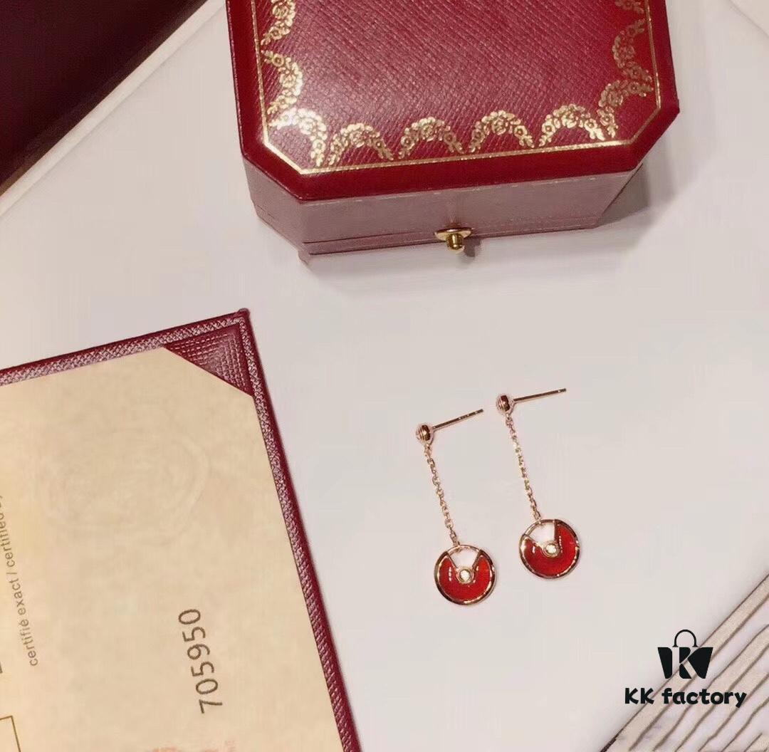 692fd1ca99f2d84055c8a07a Cartier-Style High-End Double-Sided Pendant Stud Earrings, 925 Sterling Silver with Red, White, and Black Gemstones, Symbolizing Different Love Messages, Available in Rose Gold, White Gold, and Yellow Gold