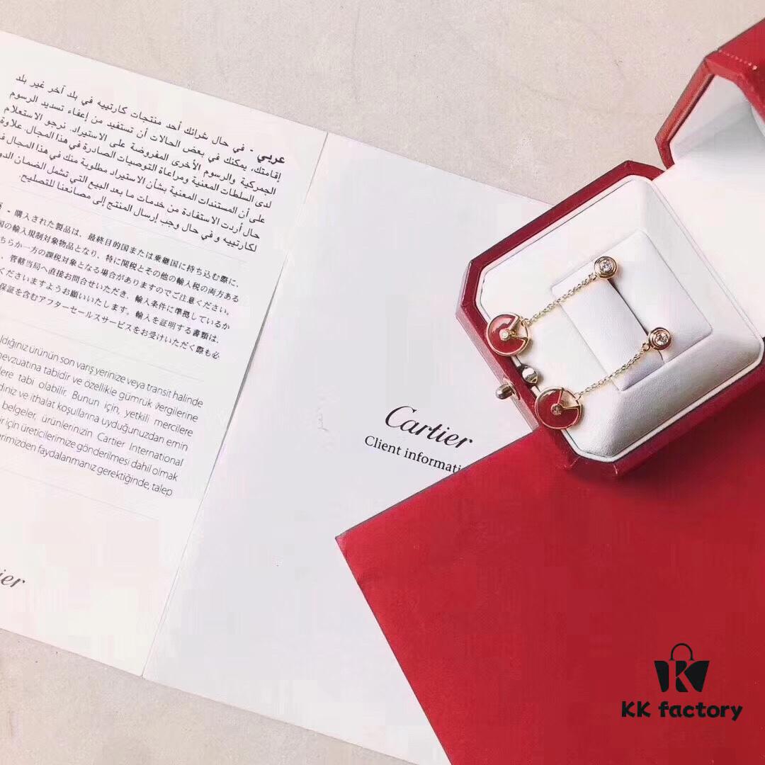 692fd1ca99f2d84055c8a07d Cartier-Style High-End Double-Sided Pendant Stud Earrings, 925 Sterling Silver with Red, White, and Black Gemstones, Symbolizing Different Love Messages, Available in Rose Gold, White Gold, and Yellow Gold