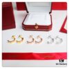 692fd1cc99f2d84055c8a081 Cartier Love Earrings Studs, Rose Gold, White Gold, Yellow Gold, Original Saucer Backs, German Imported Silver with Thick Gold Plating