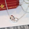 692fd1ce99f2d84055c8a08a Classic Bestseller CARTIER Love Series Double Ring Necklace CNC Precision Crafted Plated Gold Tone