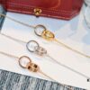 692fd1cf99f2d84055c8a08b Classic Bestseller CARTIER Love Series Double Ring Necklace CNC Precision Crafted Plated Gold Tone