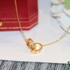 692fd1d199f2d84055c8a090 Classic Bestseller - CNC Precision Crafted CARTIER LOVE Series Diamond Double Ring Necklace