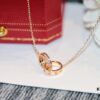 692fd1d199f2d84055c8a093 Classic Bestseller - CNC Precision Crafted CARTIER LOVE Series Diamond Double Ring Necklace