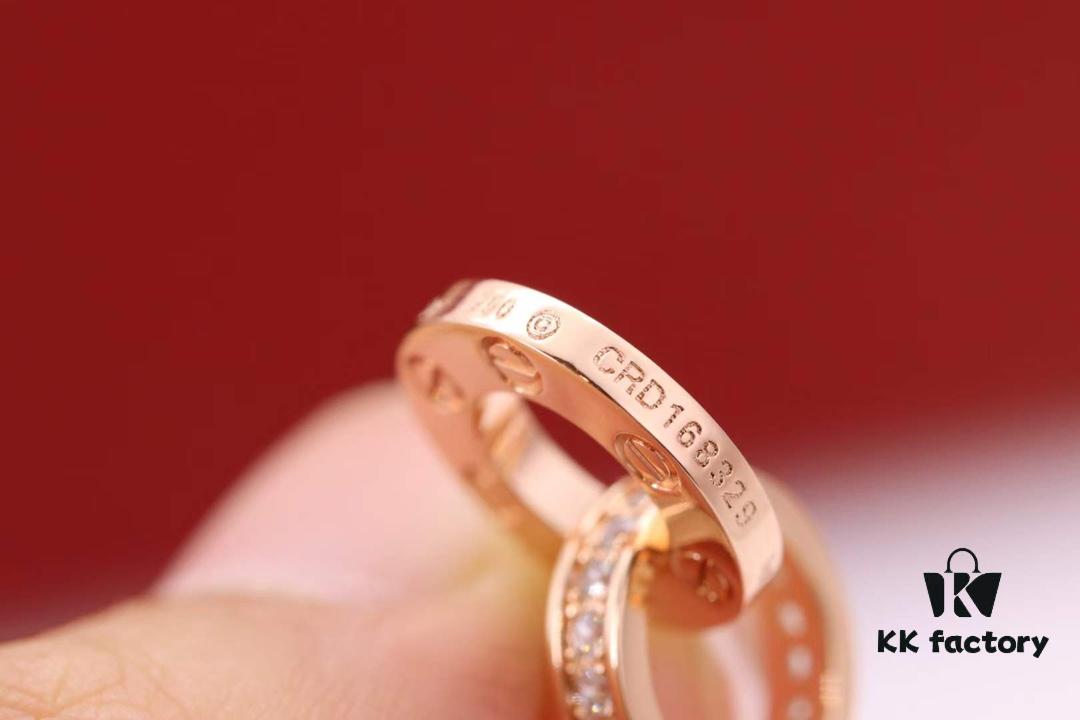 692fd1d399f2d84055c8a097 New Arrival 💗 Cartier Rose Gold Double Ring Full Diamond Round Pendant Necklace