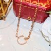692fd1d799f2d84055c8a09f Latest Muse Jiang Shuying Same Style Cartier New Curb Chain Necklace Hollow Link Chain Original Proportion Major Celebrities' Same Style Precision Craftsmanship German Imported S925 Sterling Silver Plated 14K Gold Rose Gold Platinum Double-Sided Wear