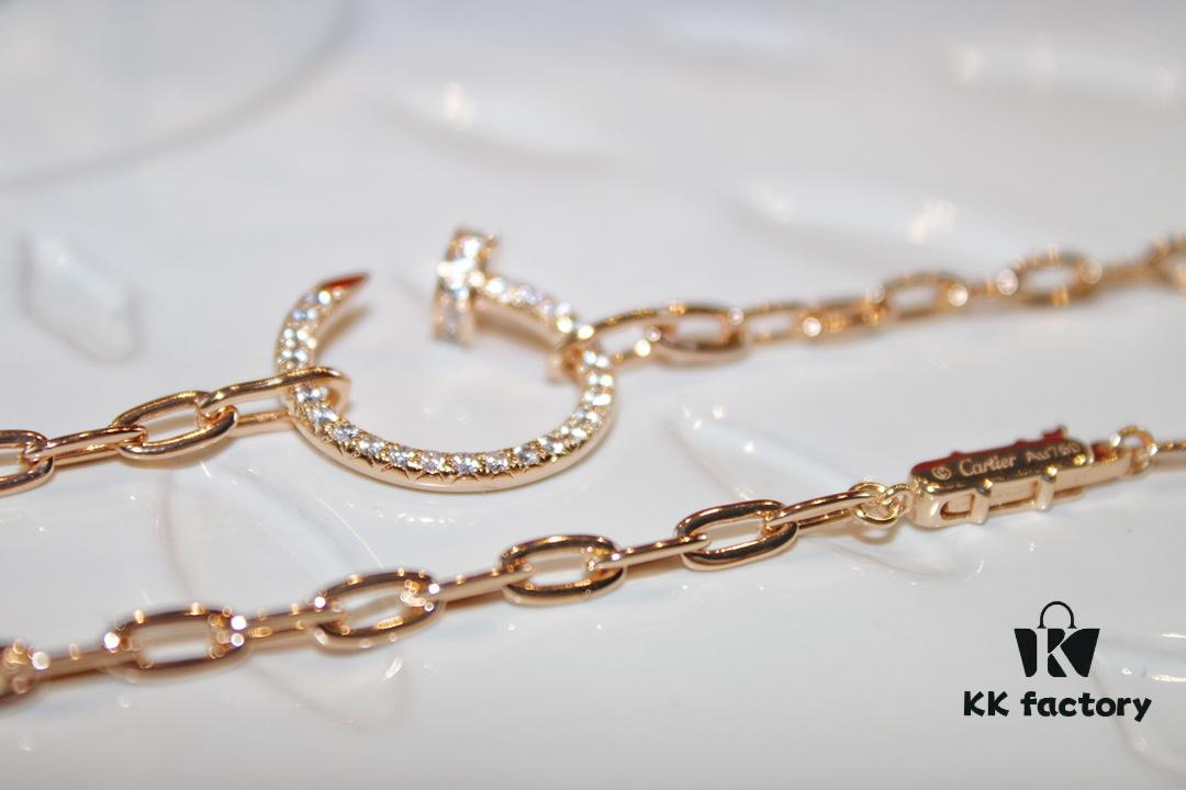 692fd1d799f2d84055c8a0a0 Latest Muse Jiang Shuying Same Style Cartier New Curb Chain Necklace Hollow Link Chain Original Proportion Major Celebrities' Same Style Precision Craftsmanship German Imported S925 Sterling Silver Plated 14K Gold Rose Gold Platinum Double-Sided Wear