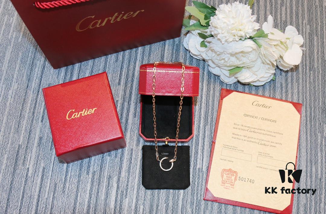 692fd1d799f2d84055c8a0a1 Latest Muse Jiang Shuying Same Style Cartier New Curb Chain Necklace Hollow Link Chain Original Proportion Major Celebrities' Same Style Precision Craftsmanship German Imported S925 Sterling Silver Plated 14K Gold Rose Gold Platinum Double-Sided Wear