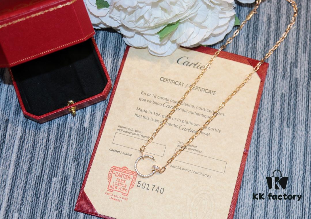 692fd1d799f2d84055c8a0a2 Latest Muse Jiang Shuying Same Style Cartier New Curb Chain Necklace Hollow Link Chain Original Proportion Major Celebrities' Same Style Precision Craftsmanship German Imported S925 Sterling Silver Plated 14K Gold Rose Gold Platinum Double-Sided Wear