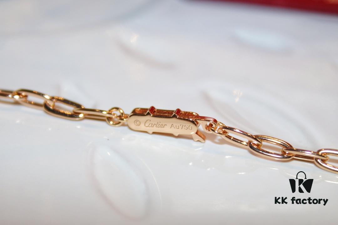 692fd1d799f2d84055c8a0a3 Latest Muse Jiang Shuying Same Style Cartier New Curb Chain Necklace Hollow Link Chain Original Proportion Major Celebrities' Same Style Precision Craftsmanship German Imported S925 Sterling Silver Plated 14K Gold Rose Gold Platinum Double-Sided Wear