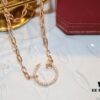 692fd1d899f2d84055c8a0a5 Latest Muse Jiang Shuying Same Style Cartier New Curb Chain Necklace Hollow Link Chain Original Proportion Major Celebrities' Same Style Precision Craftsmanship German Imported S925 Sterling Silver Plated 14K Gold Rose Gold Platinum Double-Sided Wear