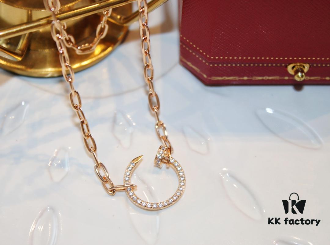 692fd1d899f2d84055c8a0a5 Latest Muse Jiang Shuying Same Style Cartier New Curb Chain Necklace Hollow Link Chain Original Proportion Major Celebrities' Same Style Precision Craftsmanship German Imported S925 Sterling Silver Plated 14K Gold Rose Gold Platinum Double-Sided Wear