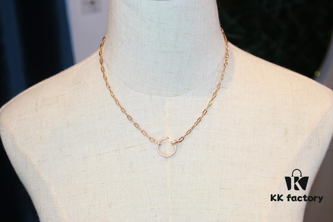 692fd1d899f2d84055c8a0a6 Latest Muse Jiang Shuying Same Style Cartier New Curb Chain Necklace Hollow Link Chain Original Proportion Major Celebrities' Same Style Precision Craftsmanship German Imported S925 Sterling Silver Plated 14K Gold Rose Gold Platinum Double-Sided Wear
