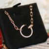 692fd1d999f2d84055c8a0aa Latest Muse Jiang Shuying Same Style Cartier New Curb Chain Necklace Hollow Link Chain Original Proportion Major Celebrities' Same Style Precision Craftsmanship German Imported S925 Sterling Silver Plated 14K Gold Rose Gold Platinum Double-Sided Wear