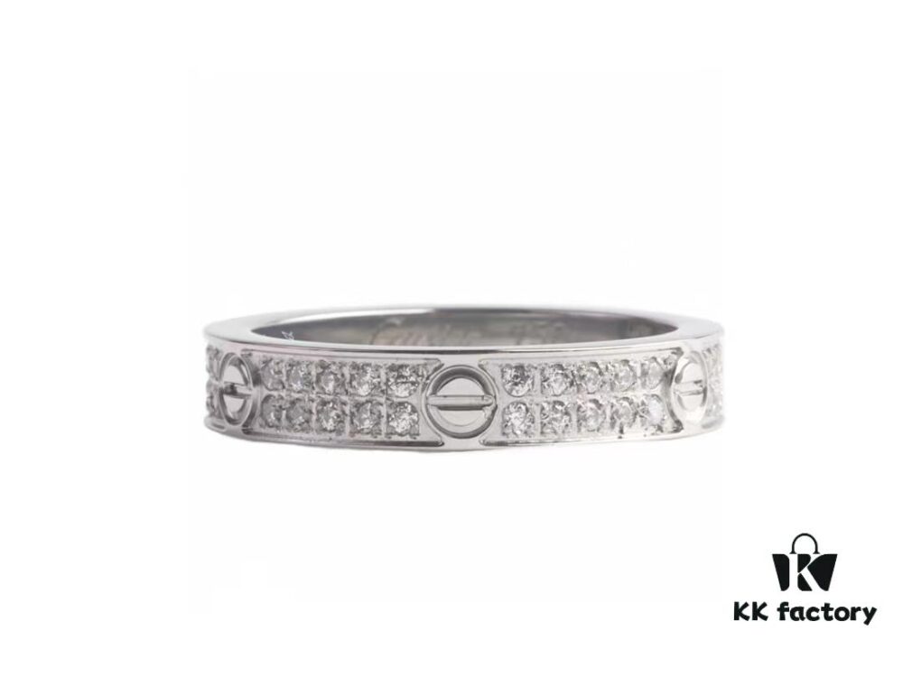 692fd1dc99f2d84055c8a0b0 Cartier Screw Ring Pair, Full Diamond Set, CMC Craftsmanship, Simple and Stylish, Timeless Classic Design