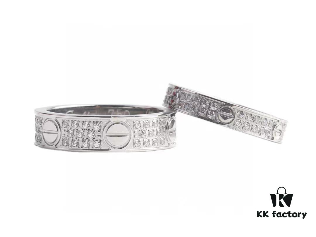 692fd1dd99f2d84055c8a0b6 Cartier Screw Ring Pair, Full Diamond Set, CMC Craftsmanship, Simple and Stylish, Timeless Classic Design