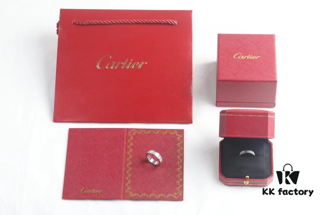 692fd1df99f2d84055c8a0bb Cartier Screw Ring Pair, Full Diamond Set, CMC Craftsmanship, Simple and Stylish, Timeless Classic Design