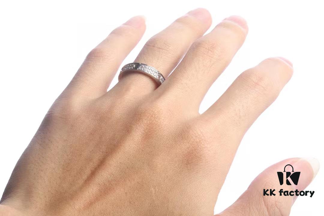 692fd1e099f2d84055c8a0bd Cartier Screw Ring Pair, Full Diamond Set, CMC Craftsmanship, Simple and Stylish, Timeless Classic Design