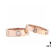 Cartier Screw Ring with Three Diamonds, CMC Craftsmanship, Simple and Fashionable, Classic Design Never Goes Out of Style