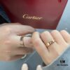 Cartier Screw Ring with Three Diamonds, CMC Craftsmanship, Simple and Fashionable, Classic Design Never Goes Out of Style