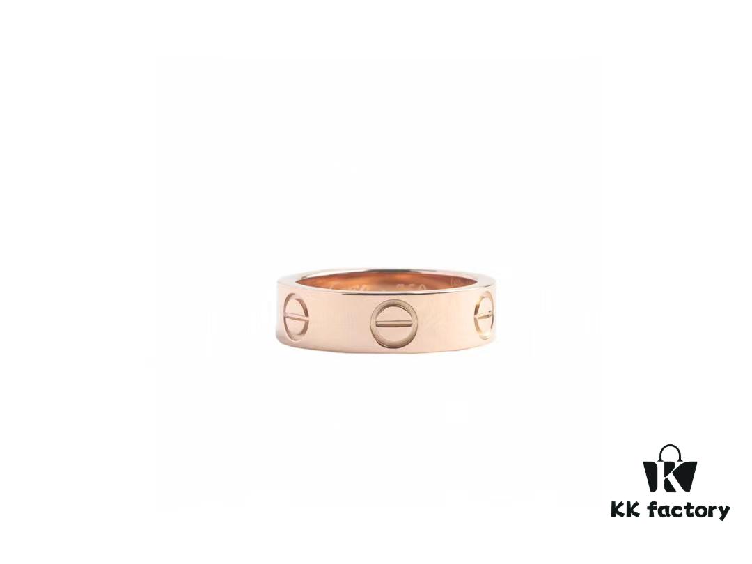 Cartier Screw Ring Pair Without Diamonds, CMC Craftsmanship, Simple and Stylish, Timeless Classic Design
