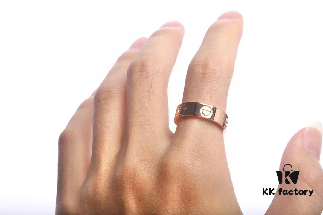 Cartier Screw Ring Pair Without Diamonds, CMC Craftsmanship, Simple and Stylish, Timeless Classic Design
