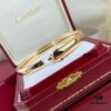 692fd1f399f2d84055c8a0f3 New Arrival V Gold Plated 18K Mimetic Gold CNC Hand-Set Diamond Cartier Thin Smooth Leopard Bangle, Ultra Thick and Imposing Leopard Design, Unisex Couple Bracelet